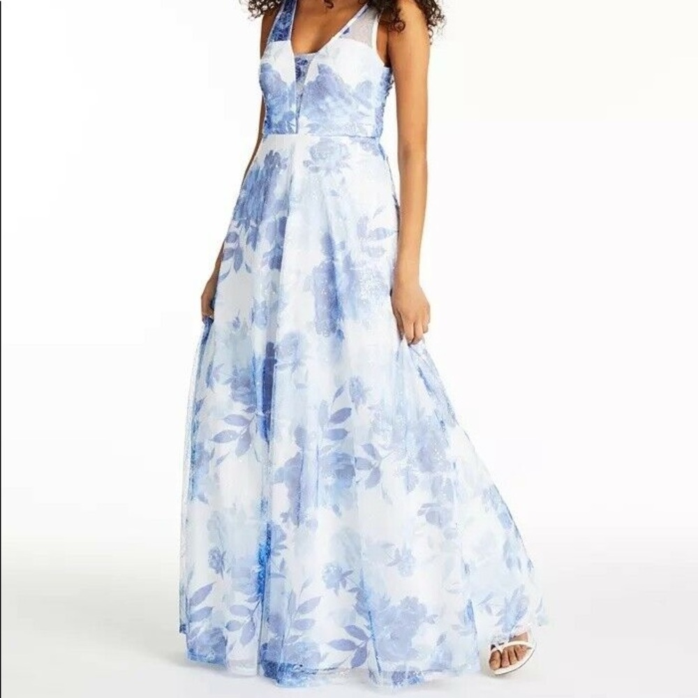 Gorgeous Prom Dress! Macy’s Juniors' Sequined Floral-Print Gown, size 13